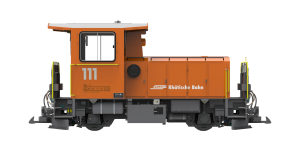 Pullman 30493 - G Diesellok, Schöma TM 2/2 kurz, 111 RHB, orange, Ep VI, Vorbildzustand um 2001, LokSound, Rangierku